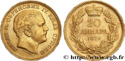 SERBIA 20 Dinara Milan IV Obrénovitch 1879 Paris