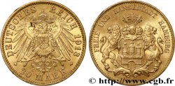 GERMANY - FREE CITY OF HAMBURG 20 Mark 1913 Hambourg