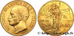 ITALY - KINGDOM OF ITALY - VICTOR-EMMANUEL III 50 Lire 1911 Rome AU 