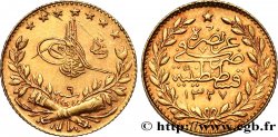 TURQUíA 25 Kurush en or Sultan Mohammed V Resat AH 1327 An 6 (1914) Constantinople