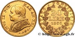VATICAN AND PAPAL STATES 20 Lire Pie IX an XXI 1866 Rome