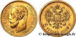 RUSSIA 5 Roubles Nicolas II 1902 Saint-Petersbourg