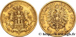 GERMANY - FREE CITY OF HAMBURG 20 Mark 1878 Hambourg AU 