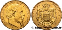 MONACO 20 Francs or Charles III 1879 Paris