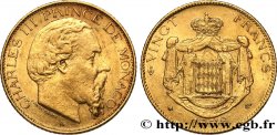 MONACO - PRINCIPALITY OF MONACO - CHARLES III 20 Francs 1878 Paris