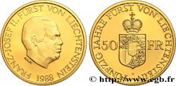 LIECHTENSTEIN - PRINCIPALITY OF LIECHTENSTEIN - FRANCIS JOSEPH II 50 Franken 1988 