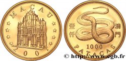 MACAO 1000 Patacas Proof année du serpent 2001  FDC 