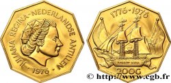 ANTILLES NÉERLANDAISES 200 Gulden Bicentenaire de l’Indépendance américaine Proof 1976 