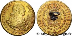 ESPAGNE - ROYAUME D ESPAGNE - CHARLES IV 2 Escudos  1794 Madrid