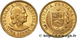PERU 1 Libra 1920 Lima
