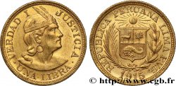 PÉROU 1 Libra 1915 Lima