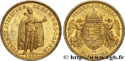 HONGRIE 20 Korona or François-Joseph Ier 1901 Kremnitz