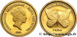 PAPOUASIE NOUVELLE GUINÉE 5 Kina Proof Papillon 1993 Franklin Mint