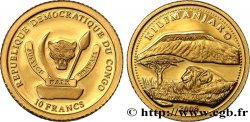 REPúBLICA DEMOCRáTICA DEL CONGO 10 Francs Proof Kilimanjaro 2008 