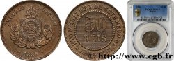 BRASILE 50 Reis Empereur Pierre II 1886 