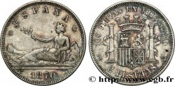 ESPAGNE 2 Pesetas “ESPAÑA” 1870 Madrid TTB 