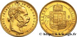 UNGHARIA - REGNO DE UNGHARIA - FRANCESCO GIUSEPPE I 20 Francs or ou 8 Forint, 2e type 1880 Kremnitz