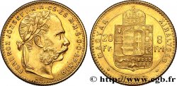 UNGARN 20 Francs or ou 8 Forint François-Joseph Ier 1891 Kremnitz