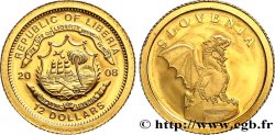 LIBERIA 12 Dollars Proof Slovenie 2008 