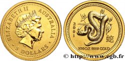 AUSTRALIE 5 Dollars Proof (1/20 Once) Année du Serpent 2001 Perth SPL 