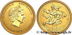 AUSTRALIA 5 Dollars Proof (1/20 Once) Année du Dragon 2012 Perth SC 