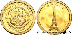 LIBERIA 12 Dollars Proof France 2008 