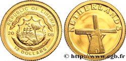 LIBERIA 12 Dollars Proof Pays-Bas 2008  MS 