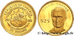 LIBERIA 25 Dollars Proof Jules César 2000 