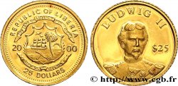 LIBERIA 25 Dollars Proof Louis II de Bavière 2000 