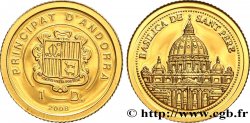 ANDORRE (PRINCIPAUTÉ) 1 Diner Proof Basilique Saint-Pierre de Rome 2008 