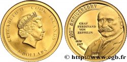 COOK ISLANDS 5 Dollar Proof 100e anniversaire de Graf Zeppelin 2018 