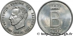 BELGIQUE 250 Francs jubilé d’argent du roi Baudouin légende flamande 1976 Bruxelles