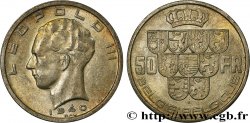 BELGIUM 50 Francs Léopold III légende Belgie-Belgiquetranche position B 1940 