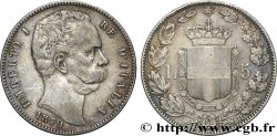 ITALY 5 Lire Humbert Ier 1879 Rome VF 