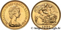 REINO UNIDO 1/2 Souverain Élisabeth II 1982 Royal Mint, Llantrisant