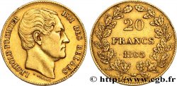 BELGIO 20 Francs Léopold Ier 1865 Bruxelles