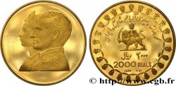IRAN 2000 Rials Or, 2500e anniversaire de l’Empire Perse 1971 Téhéran SPL 