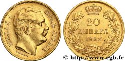 SERBIA 20 Dinara Milan IV Obrenovic 1882 Vienne
