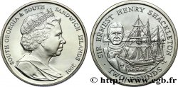 GEORGIA DEL SUD E ISOLE SANDWICH MERIDIONALI 2 Pounds (2 Livres) Proof Ernest Shackleton 2001 Pobjoy Mint