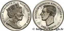 FALKLAND ISLANDS 1 Crown Proof Maison de Windsor - Georges VI 2017 