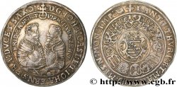 ALLEMAGNE - SAXE- COBURG - EISENACH- JEAN CASIMIR et JEAN ERNEST II Thaler 1608 Cobourg XF 