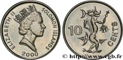 ÎLES SALOMON 10 Cents Elisabeth II / Ngorienu l’esprit des mers 2000 