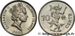 ÎLES SALOMON 10 Cents Elisabeth II / Ngorienu l’esprit des mers 2000 