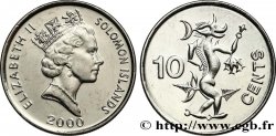 ÎLES SALOMON 10 Cents Elisabeth II / Ngorienu l’esprit des mers 2000 