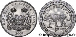 SIERRA LEONA 1 Dollar Proof Léopard 2001 Pobjoy Mint