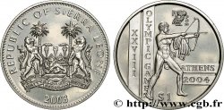 SIERRA LEONA 1 Dollar Proof Jeux Olympiques d’Athènes, archer 2003 Pobjoy Mint