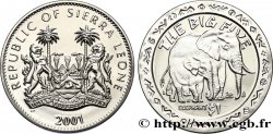 SIERRA LEONA 1 Dollar Proof Éléphant 2001 Pobjoy Mint