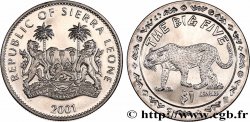 SIERRA LEONE 1 Dollar Proof Léopard 2001 Pobjoy Mint
