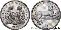 SIERRA LEONA 1 Dollar Proof panthère noire 2001 