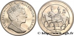ASCENCIóN 2 Pounds Proof 65e anniversaire du couronnement de la reine Élisabeth II 2018 Pobjoy Mint